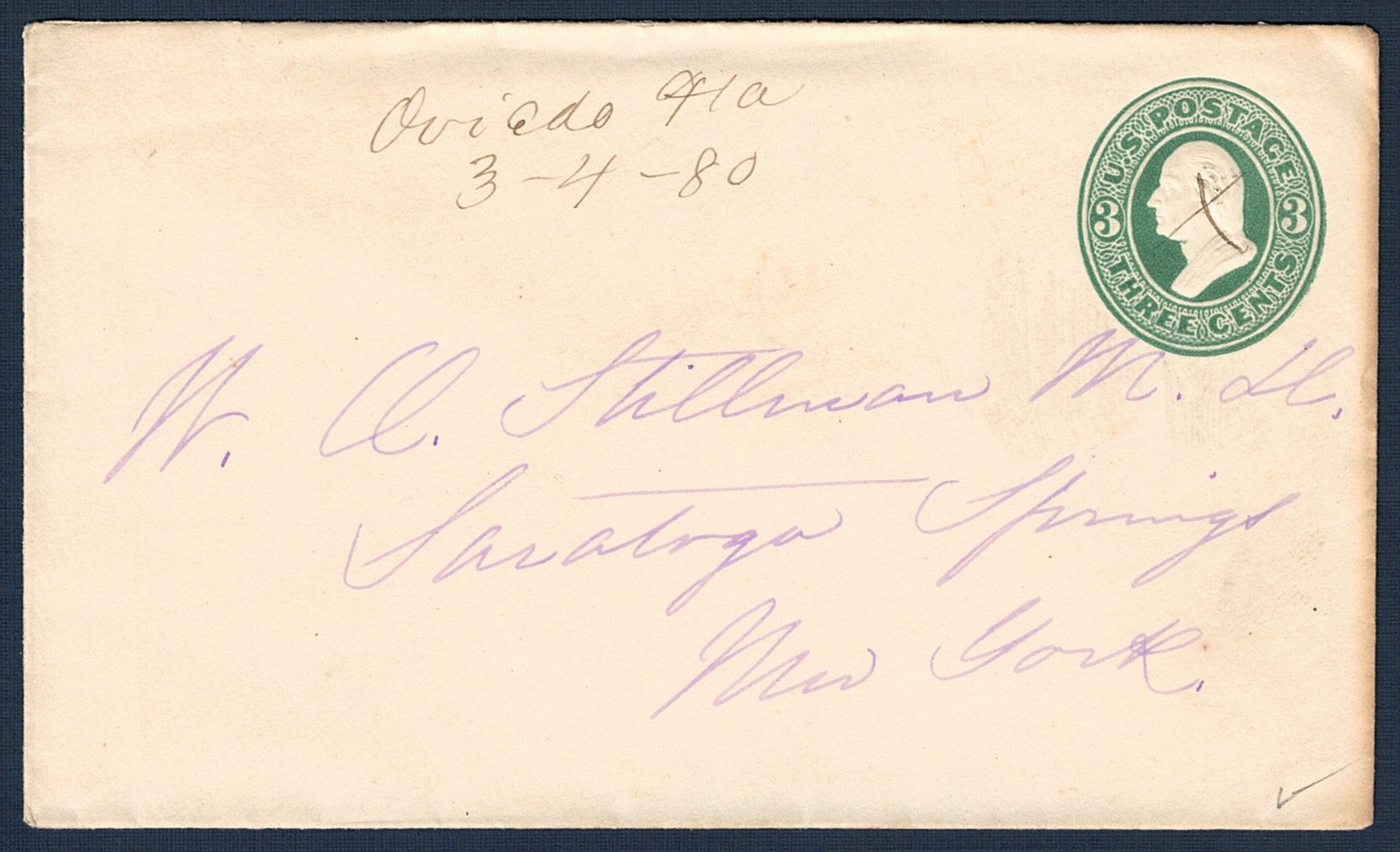 Earliest Known Oviedo Cover